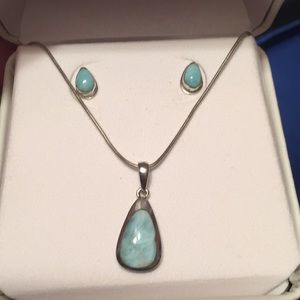 Marahlago Larimar Cheyenne Pendant Earrings